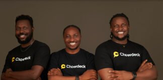 Chowdeck secures $2.5 million seed funding L-R_ Olumide Ojo, Lanre Yusuf, and Femi Aluko. Founders, Chowdeck